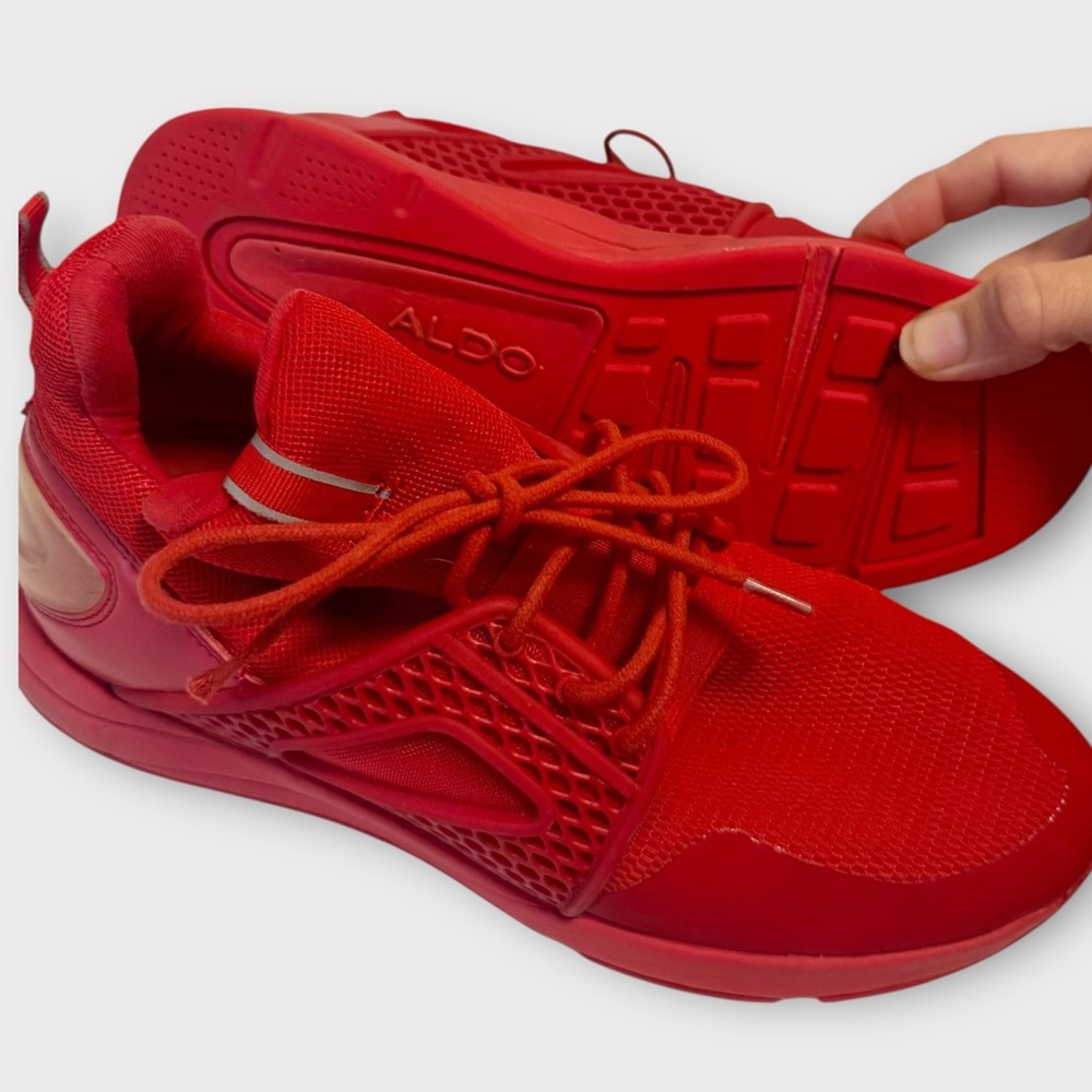 Aldo Bold Red Fashion Sneakers